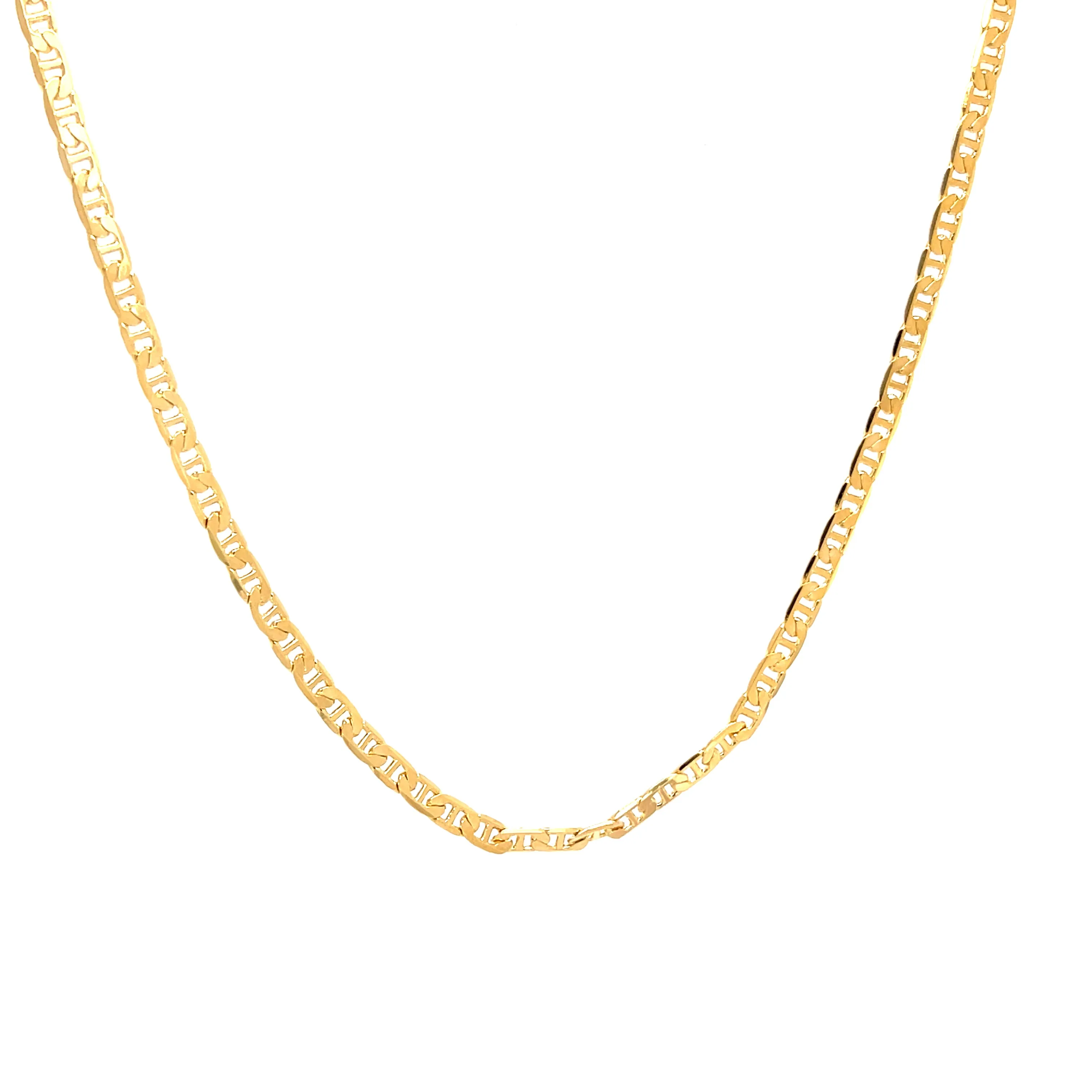 20 inch Mariner Link Necklace 3mm chain 14k Gold filled