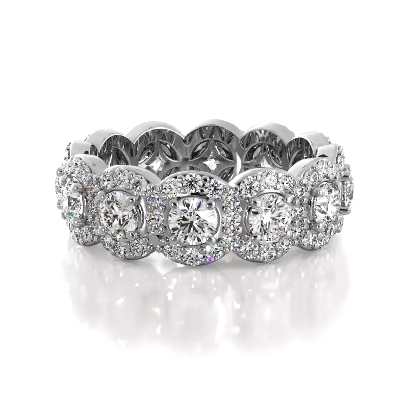 2.56 ct. Round Diamond Eternity Wedding Band