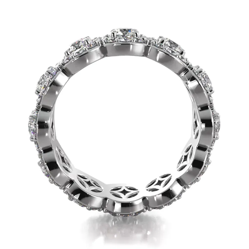 2.56 ct. Round Diamond Eternity Wedding Band