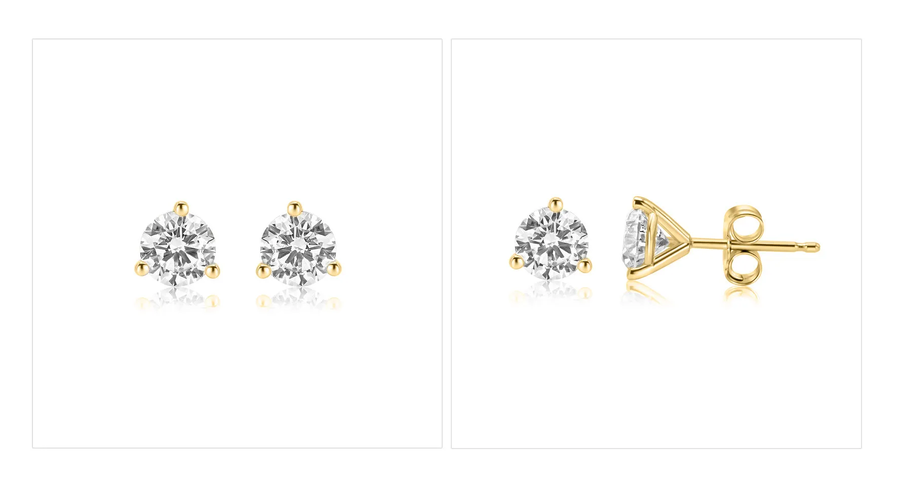 2ct Total Weight Lab Diamond Stud earrings