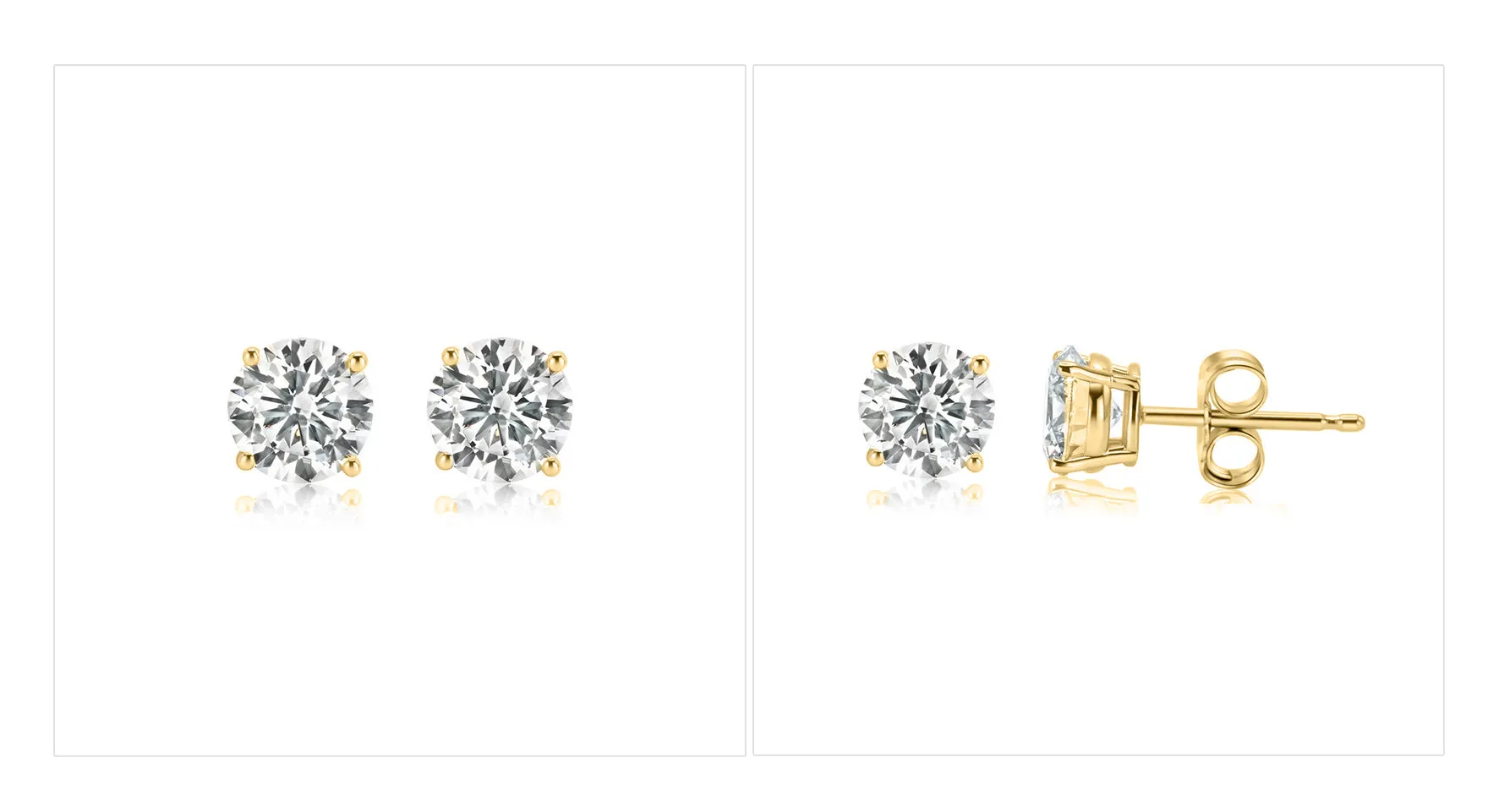 2ct Total Weight Lab Diamond Stud earrings