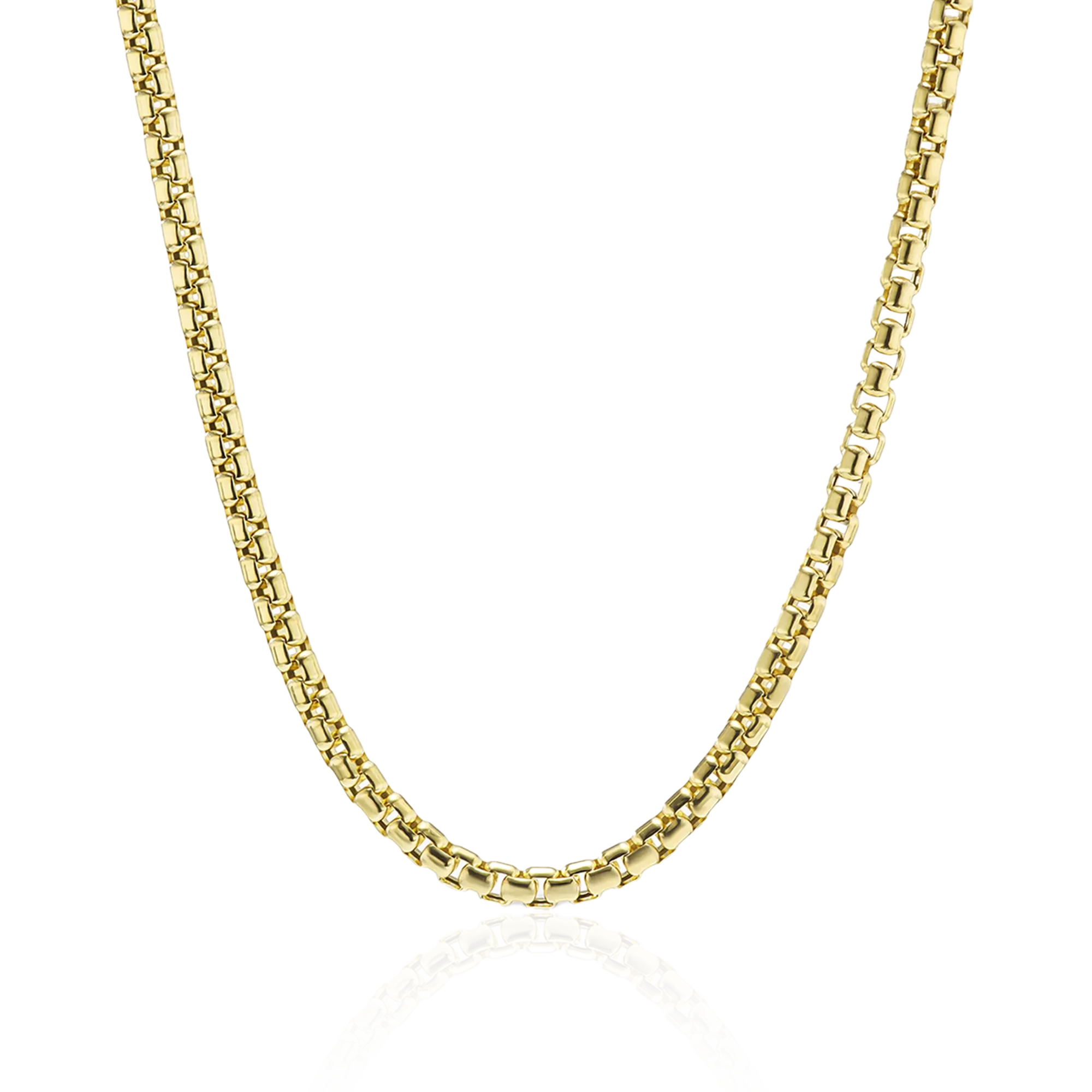 3.5mm Box Chain - Yellow Gold