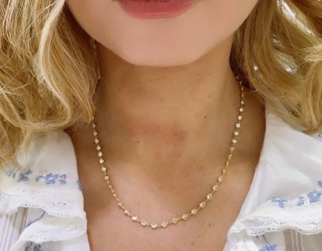 5.32ct tw Gold Diamond By The Yard Necklace