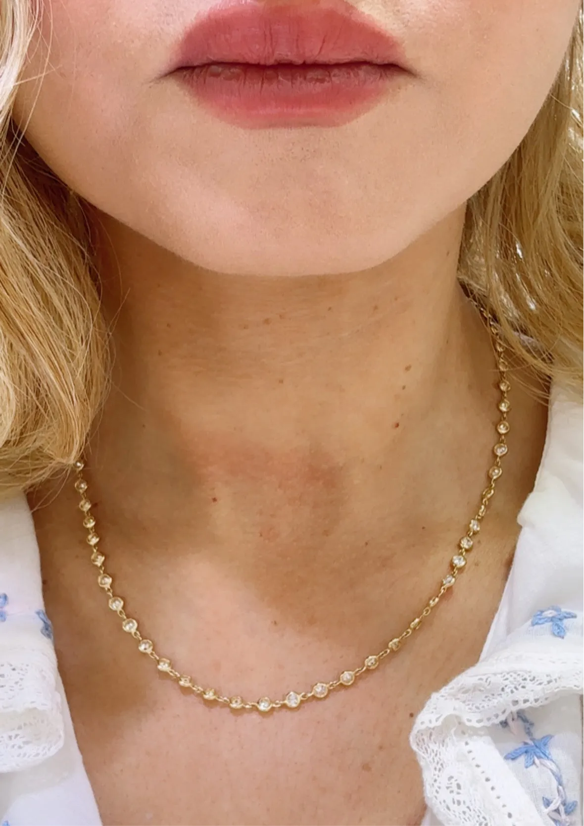 5.32ct tw Gold Diamond By The Yard Necklace