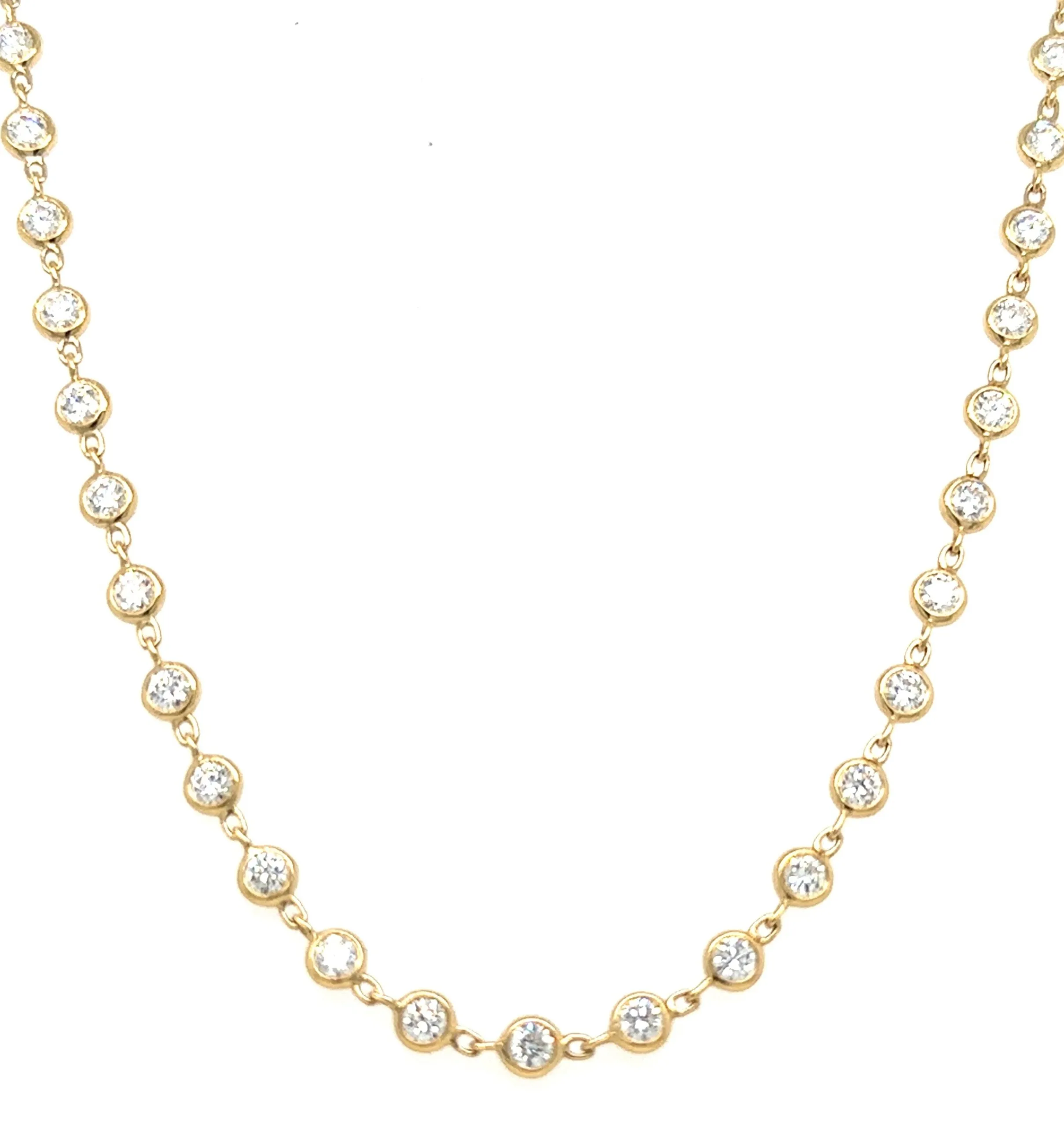 5.32ct tw Gold Diamond By The Yard Necklace