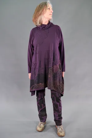 7229 Cowl Dress with Pockets-Moonrise-Geographic Selfhood P