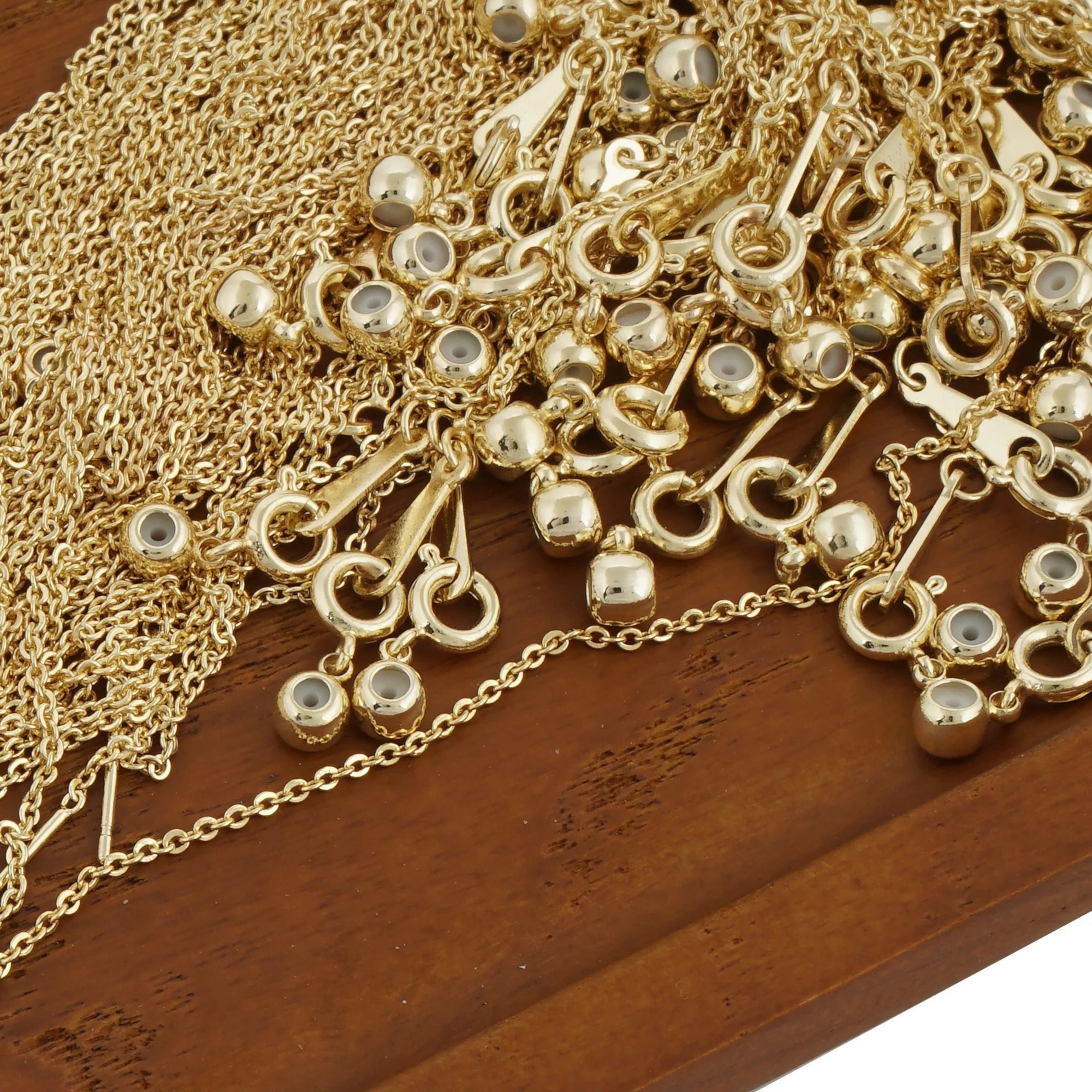 8" 14k Gold filled Adjustable Bracelet Chain With Rubber Stopper, Gold Chain Bracele, cable chain Jewelry Making 5pcs 10405150