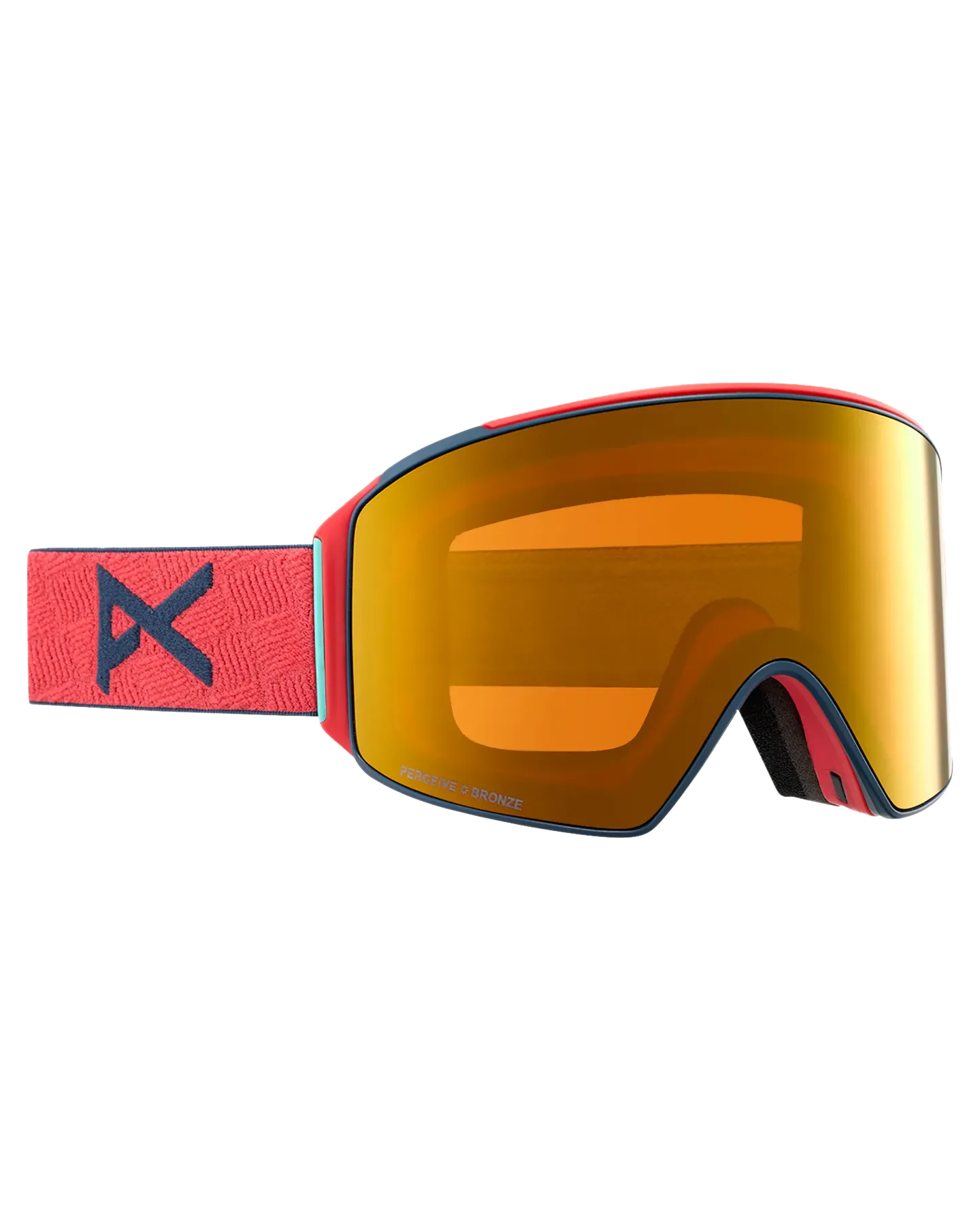 Anon M4 Cylindrical Snow Goggles   Bonus Lens   Mfi® Face Mask - Coral/Perceive Sunny Bronze Lens