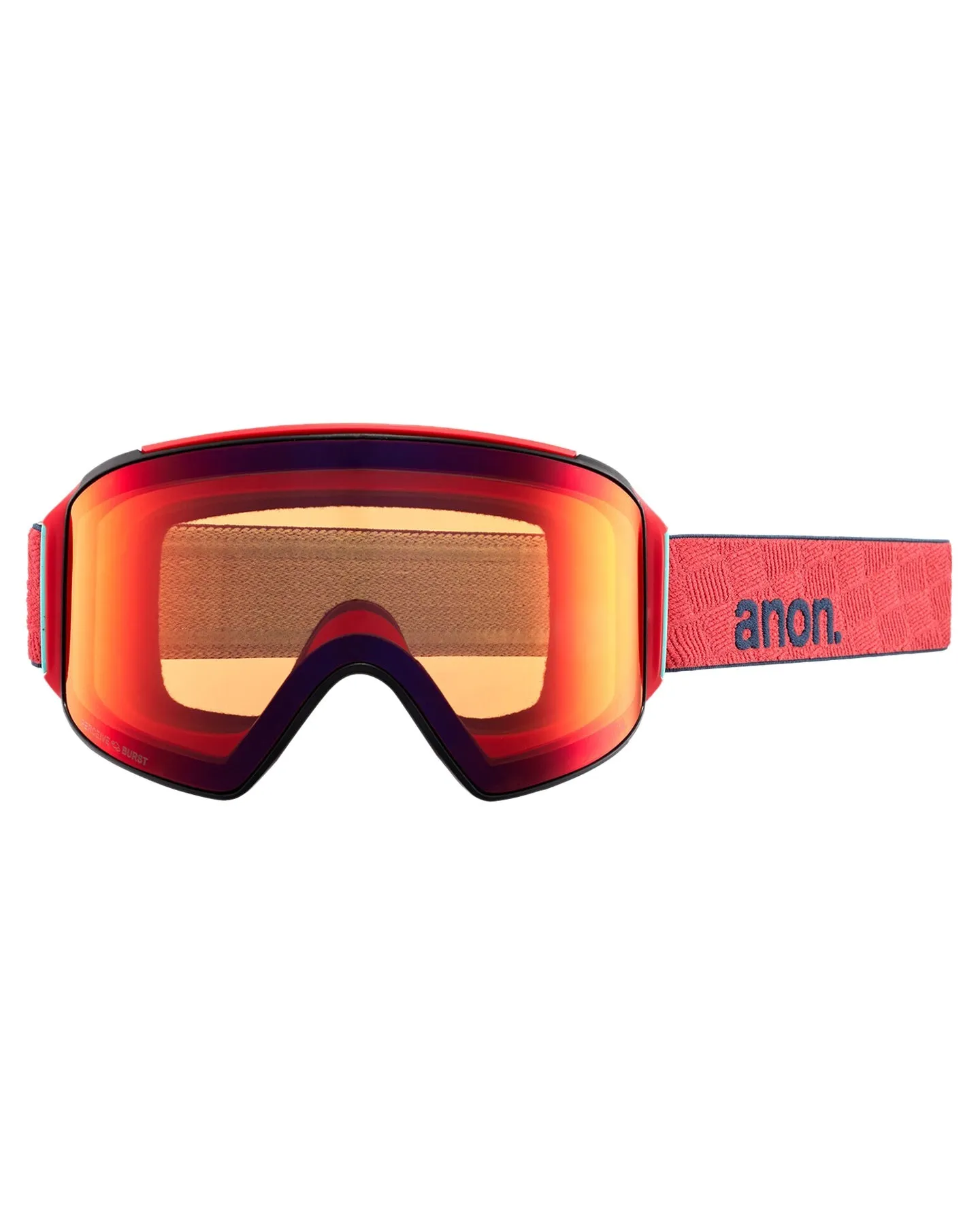 Anon M4 Cylindrical Snow Goggles   Bonus Lens   Mfi® Face Mask - Coral/Perceive Sunny Bronze Lens