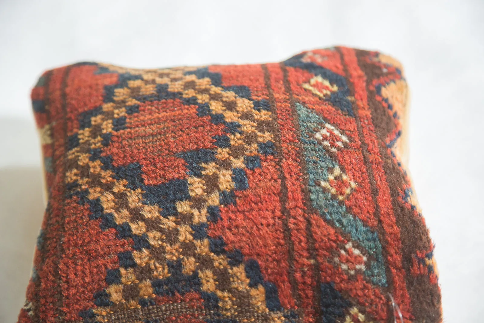 Antique Afghani Rug Fragment Pillow
