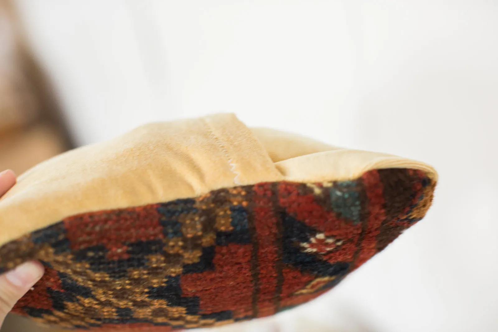 Antique Afghani Rug Fragment Pillow