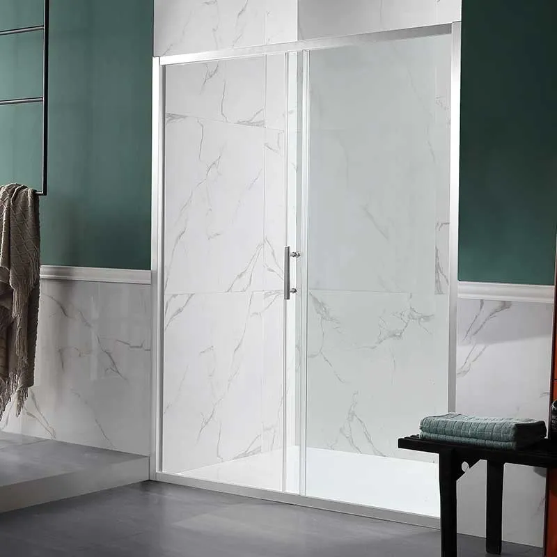 Anzzi Halberd 48 in. x 72 in. Framed Shower Door with TSUNAMI GUARD in Brushed Nickel
