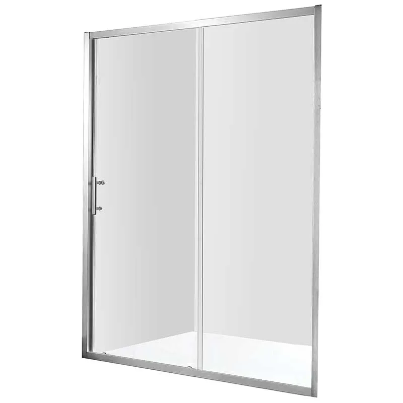 Anzzi Halberd 48 in. x 72 in. Framed Shower Door with TSUNAMI GUARD in Brushed Nickel