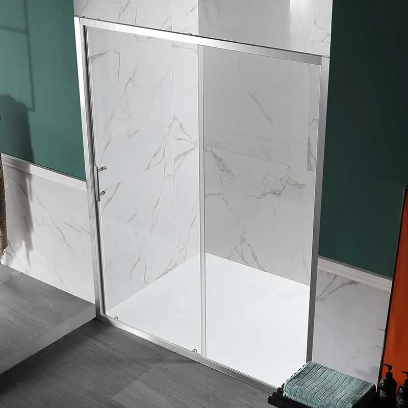 Anzzi Halberd 48 in. x 72 in. Framed Shower Door with TSUNAMI GUARD in Brushed Nickel