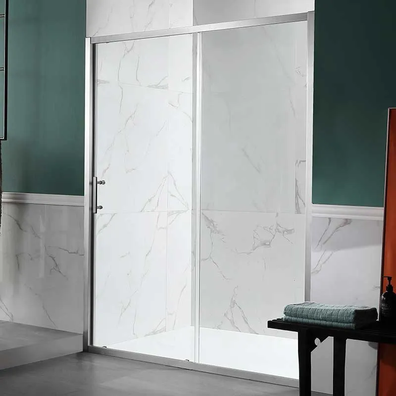 Anzzi Halberd 48 in. x 72 in. Framed Shower Door with TSUNAMI GUARD in Brushed Nickel