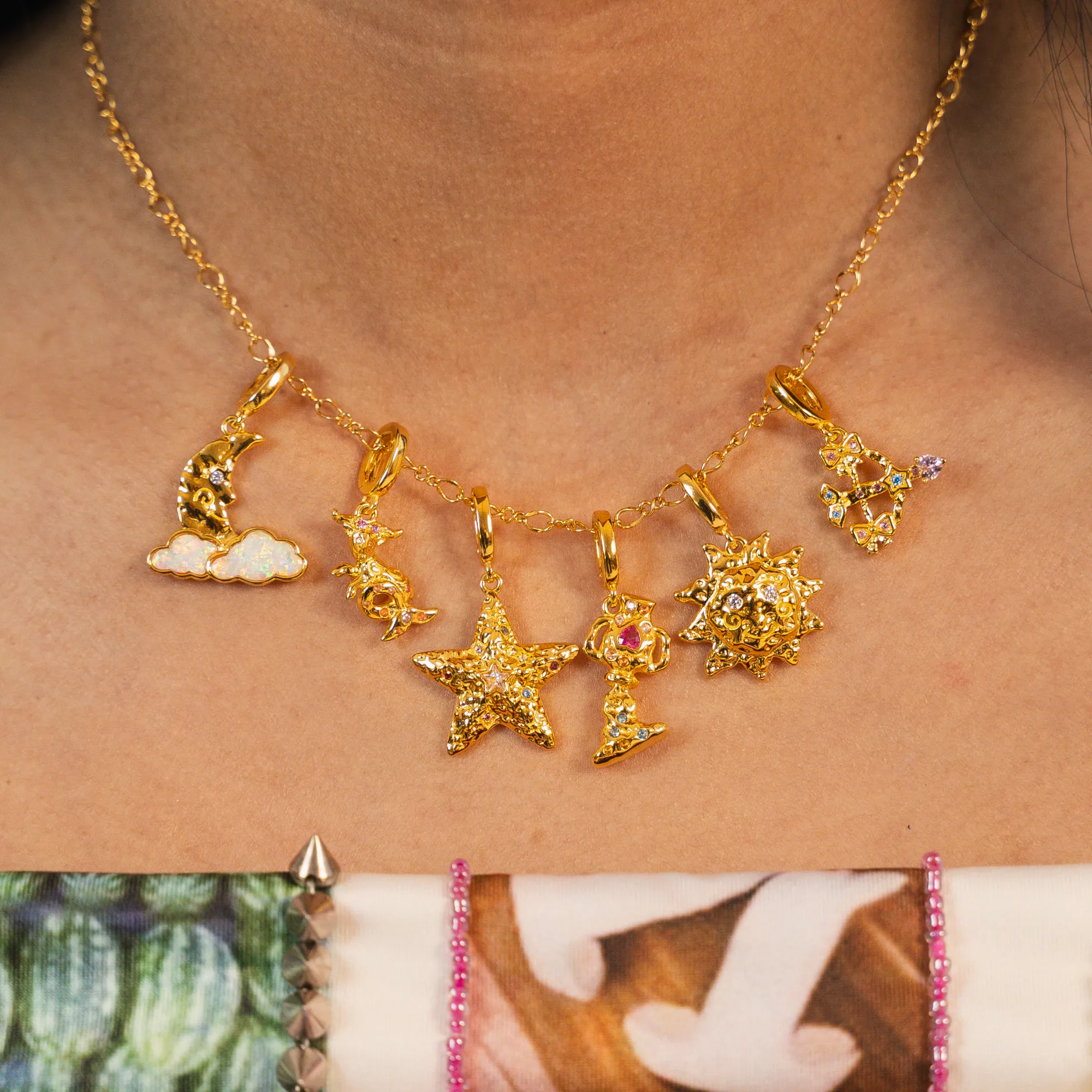 Aquarius Charm Gold