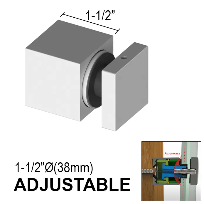 Arc Series Standoff - 1-1/2" X 1-1/2" Base Height - SS316 - Square (BS, MBL, SB)