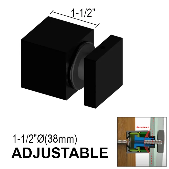 Arc Series Standoff - 1-1/2" X 1-1/2" Base Height - SS316 - Square (BS, MBL, SB)