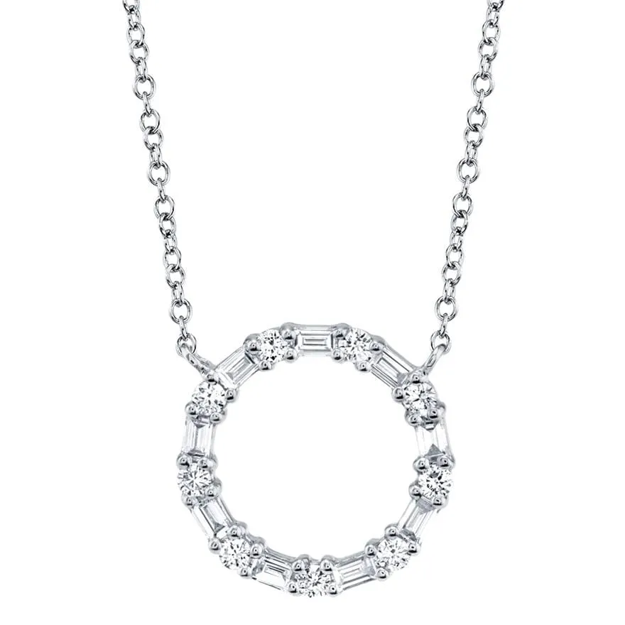 Baguette Circle Necklace