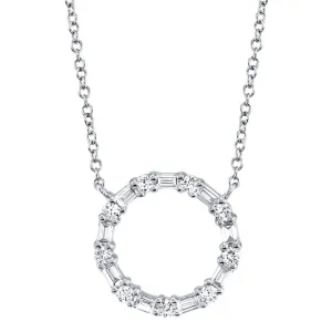 Baguette Circle Necklace
