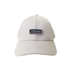 Beige Baseball Cap with Velcro Patch {Cap}