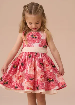 Bella Coral Tie Waist Dress And Bloomer
