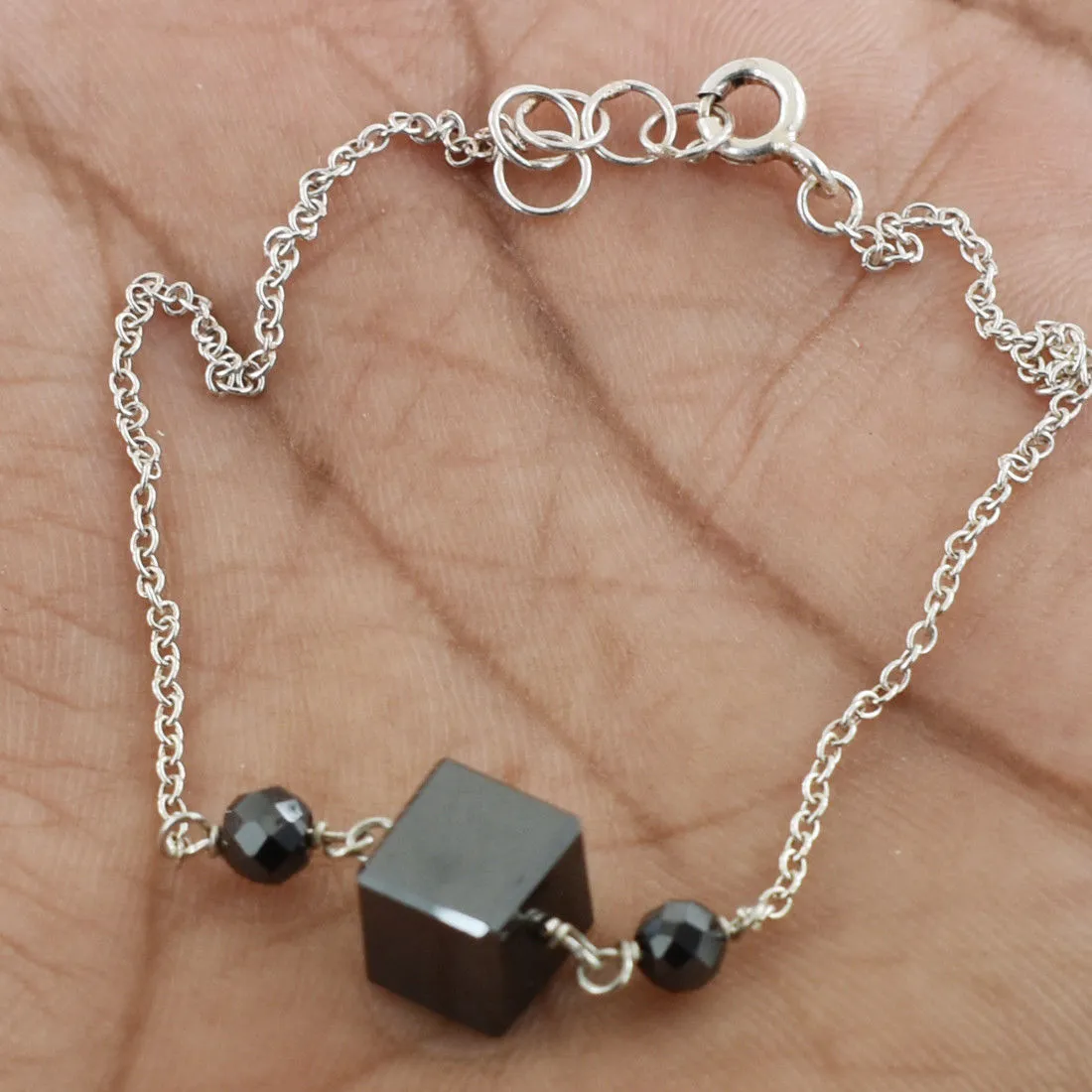 Black Diamond Chain Bracelet 7.00 Cts Certifed Brilliant Shine And Elegant Look!
