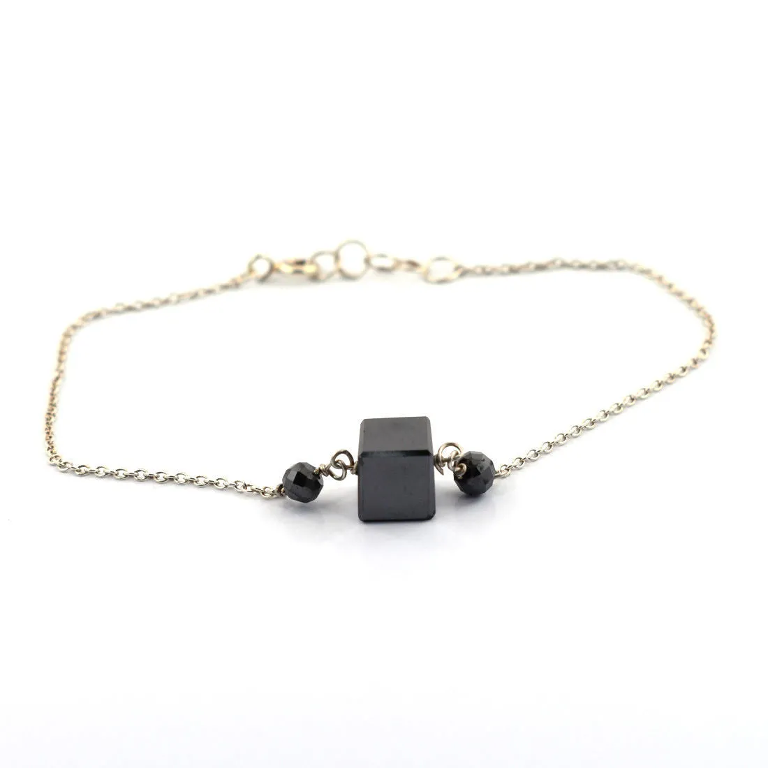 Black Diamond Chain Bracelet 7.00 Cts Certifed Brilliant Shine And Elegant Look!