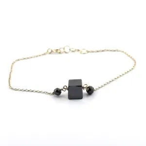 Black Diamond Chain Bracelet 7.00 Cts Certifed Brilliant Shine And Elegant Look!