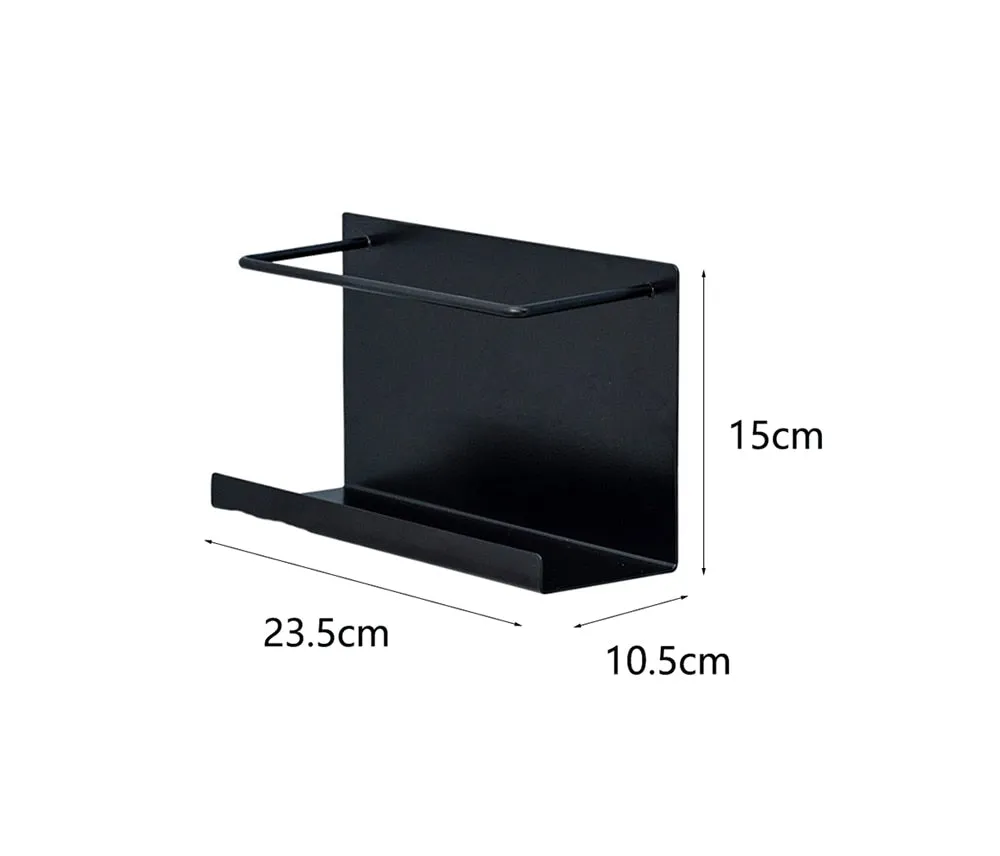 Black Magnetic Metal Shelf Organizer