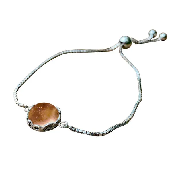 Botanical Sterling Silver Adjustable Slider Bracelet