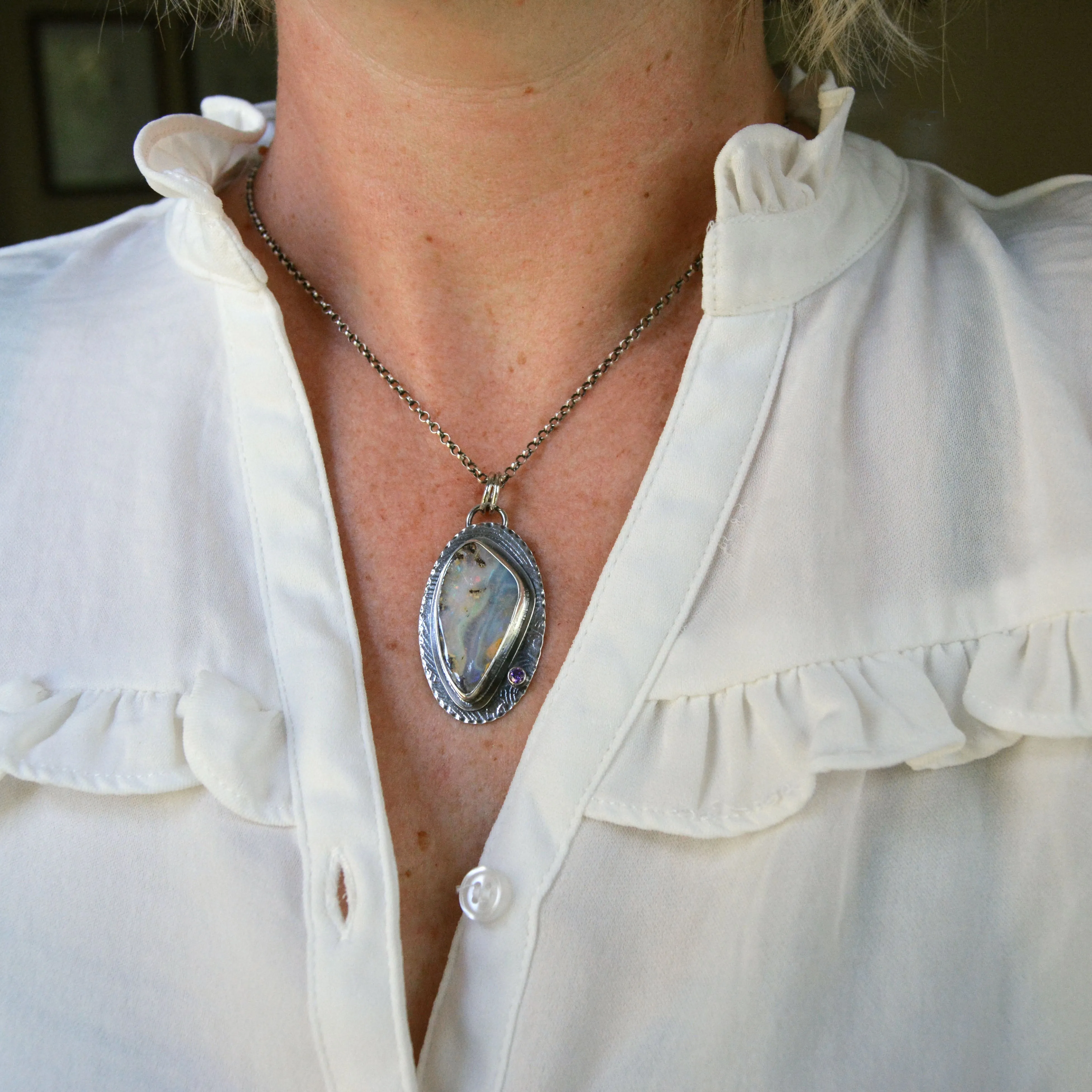 Boulder Opal Pendant.