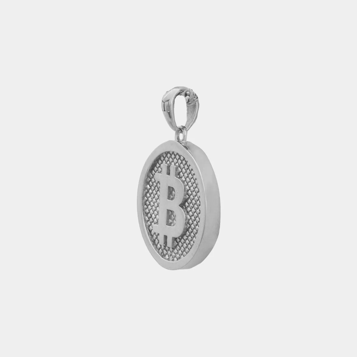 BTC Pendant - White Gold