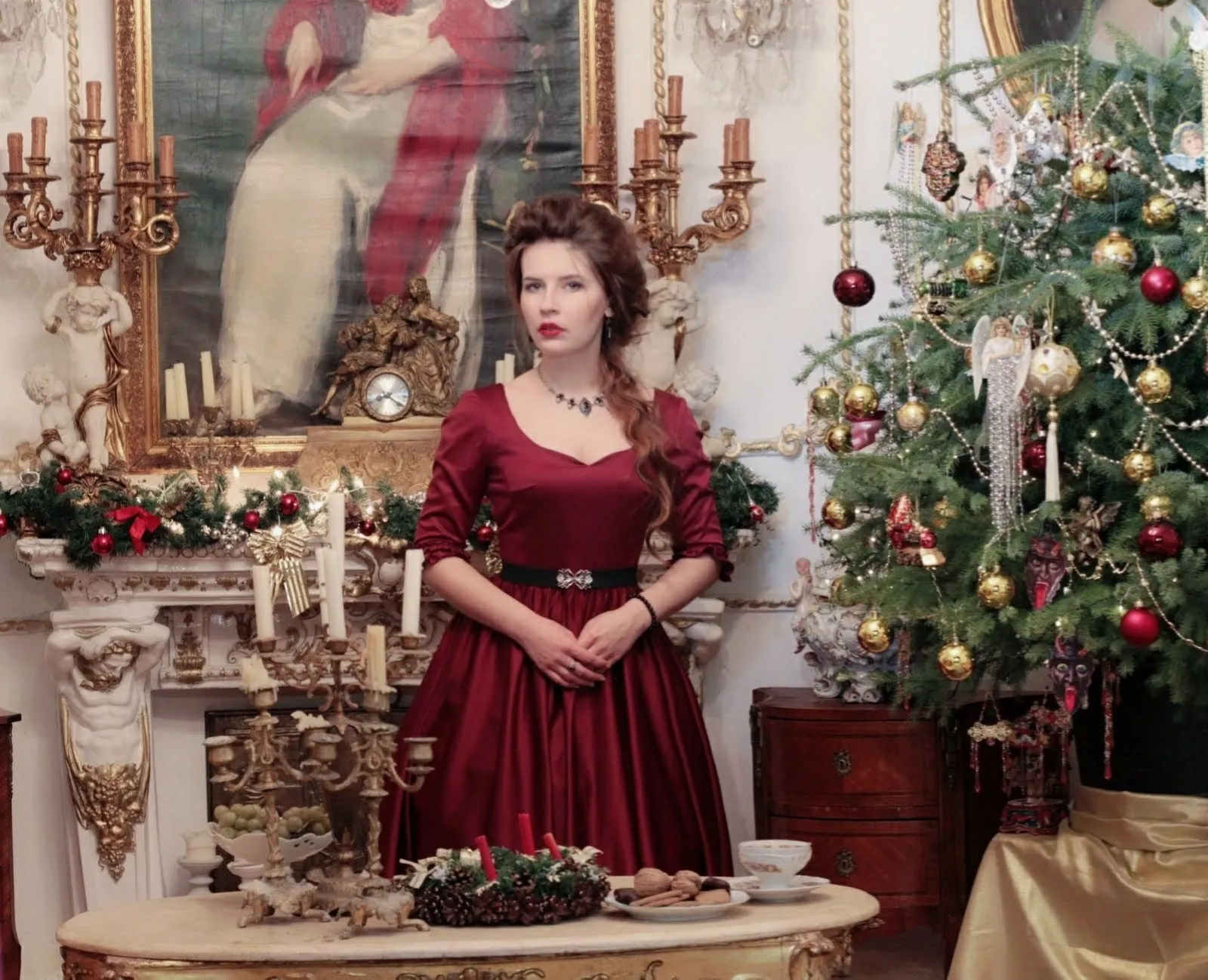 Burgundy boudoir