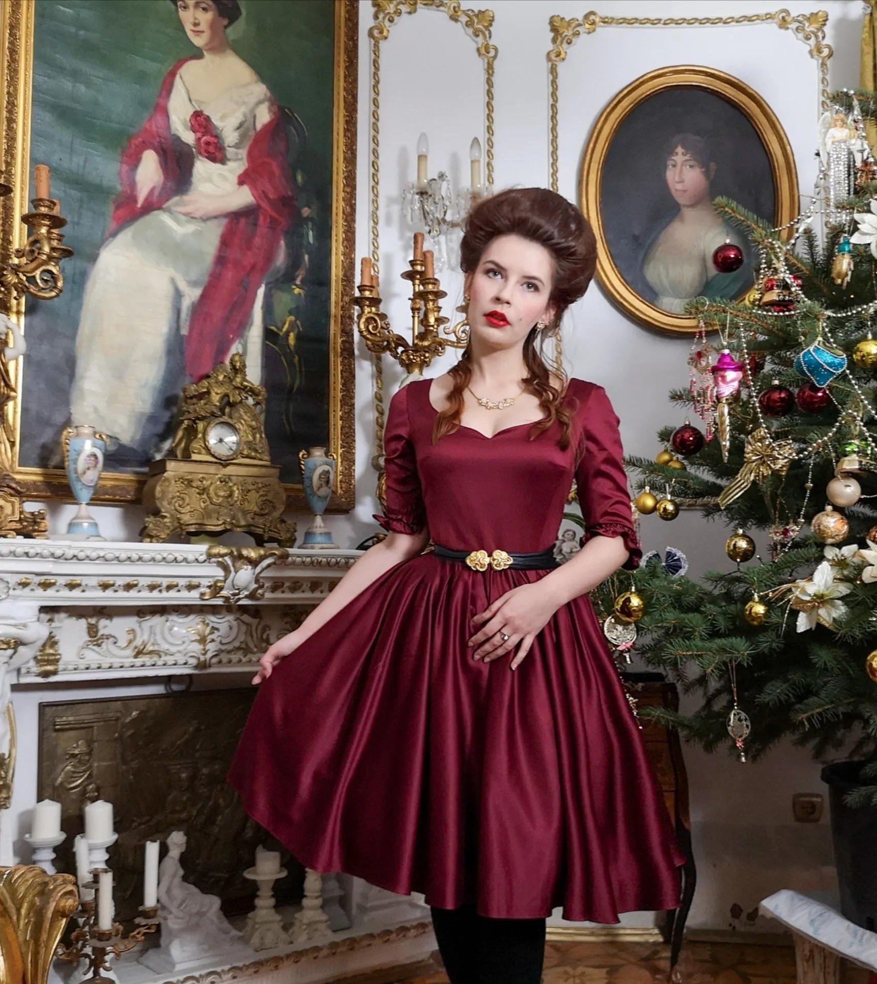Burgundy boudoir