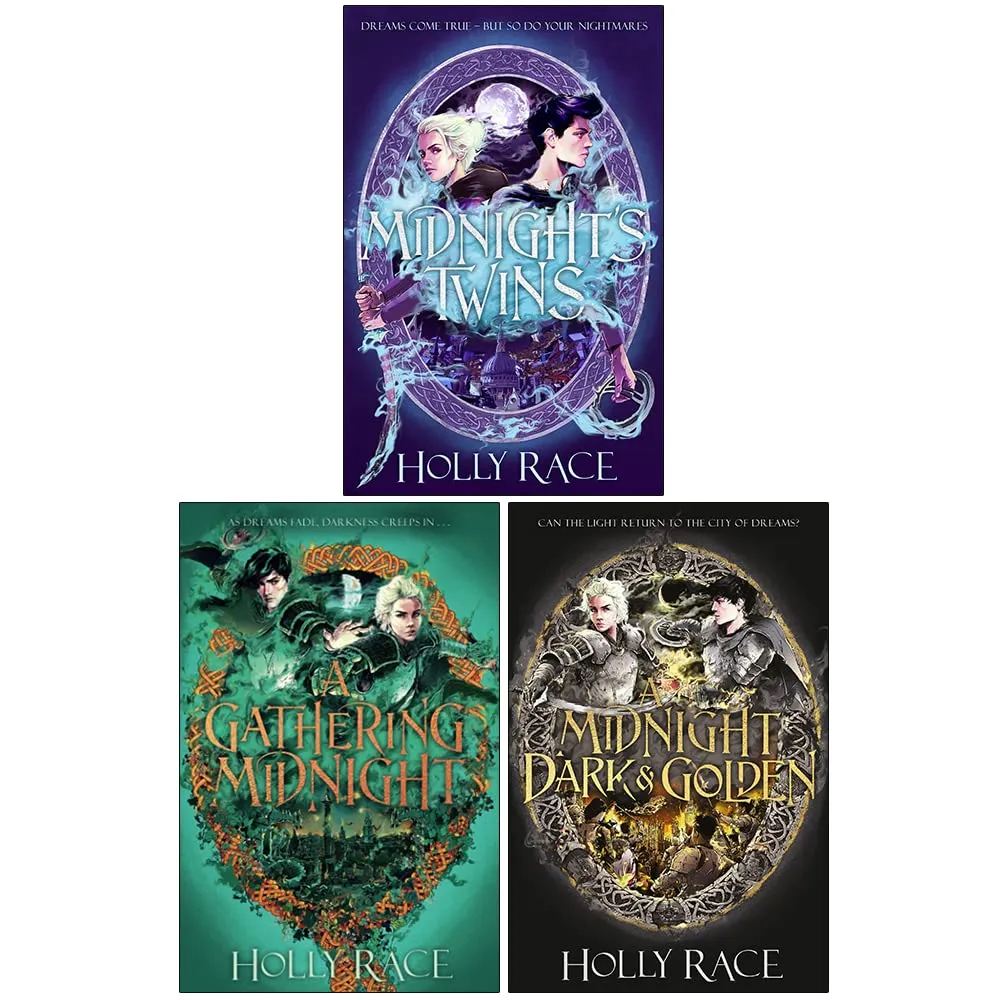 City of Nightmares Series 3 Books Collection Set By Holly Race (Midnight's Twins, A Gathering Midnight, A Midnight Dark and Golden)