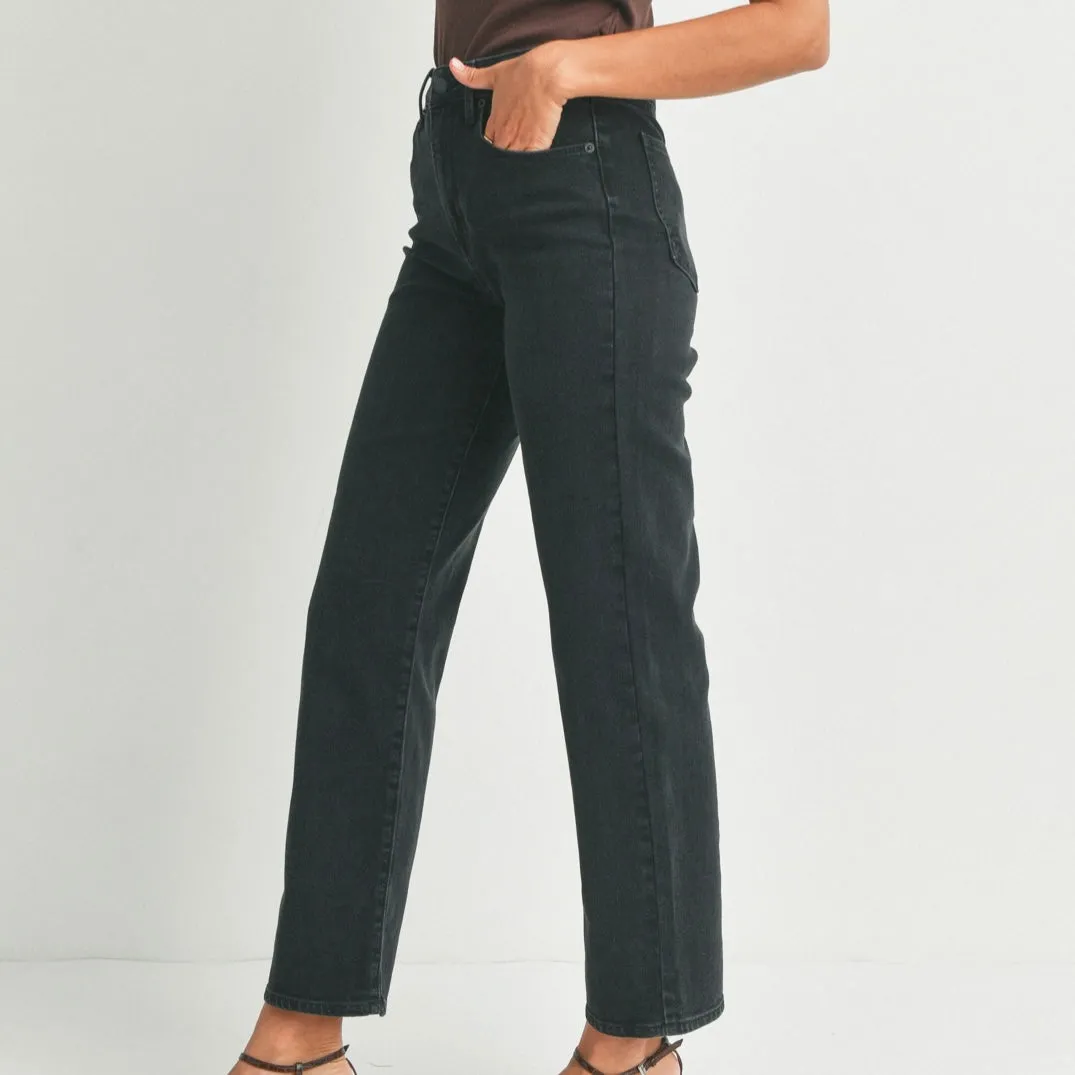 Classic Straight Leg Black Denim