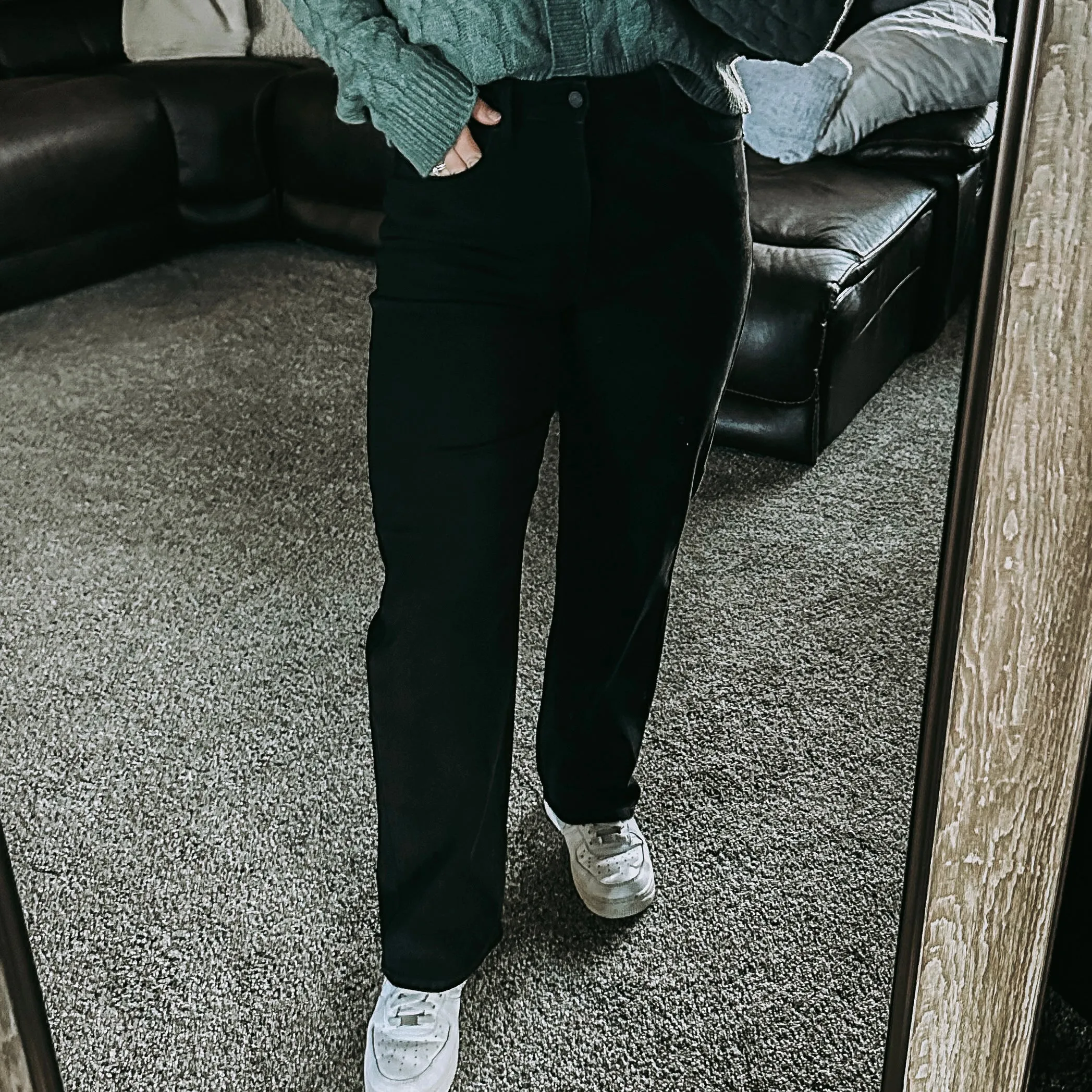 Classic Straight Leg Black Denim