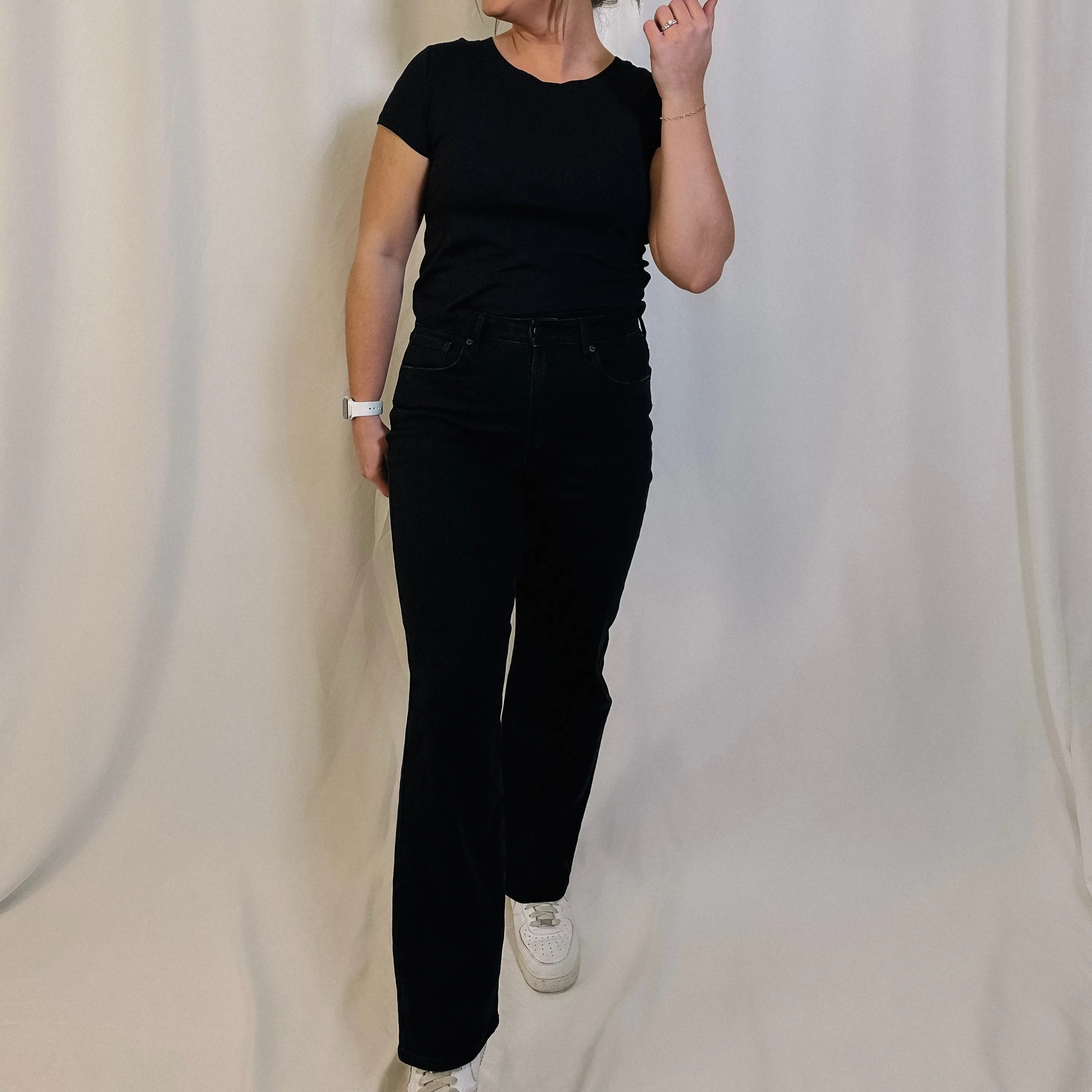 Classic Straight Leg Black Denim