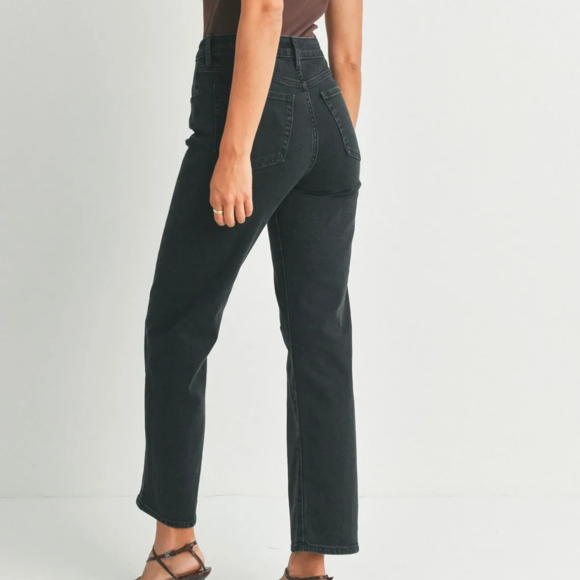 Classic Straight Leg Black Denim