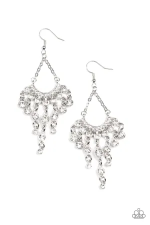 Commanding Candescence - White Earring