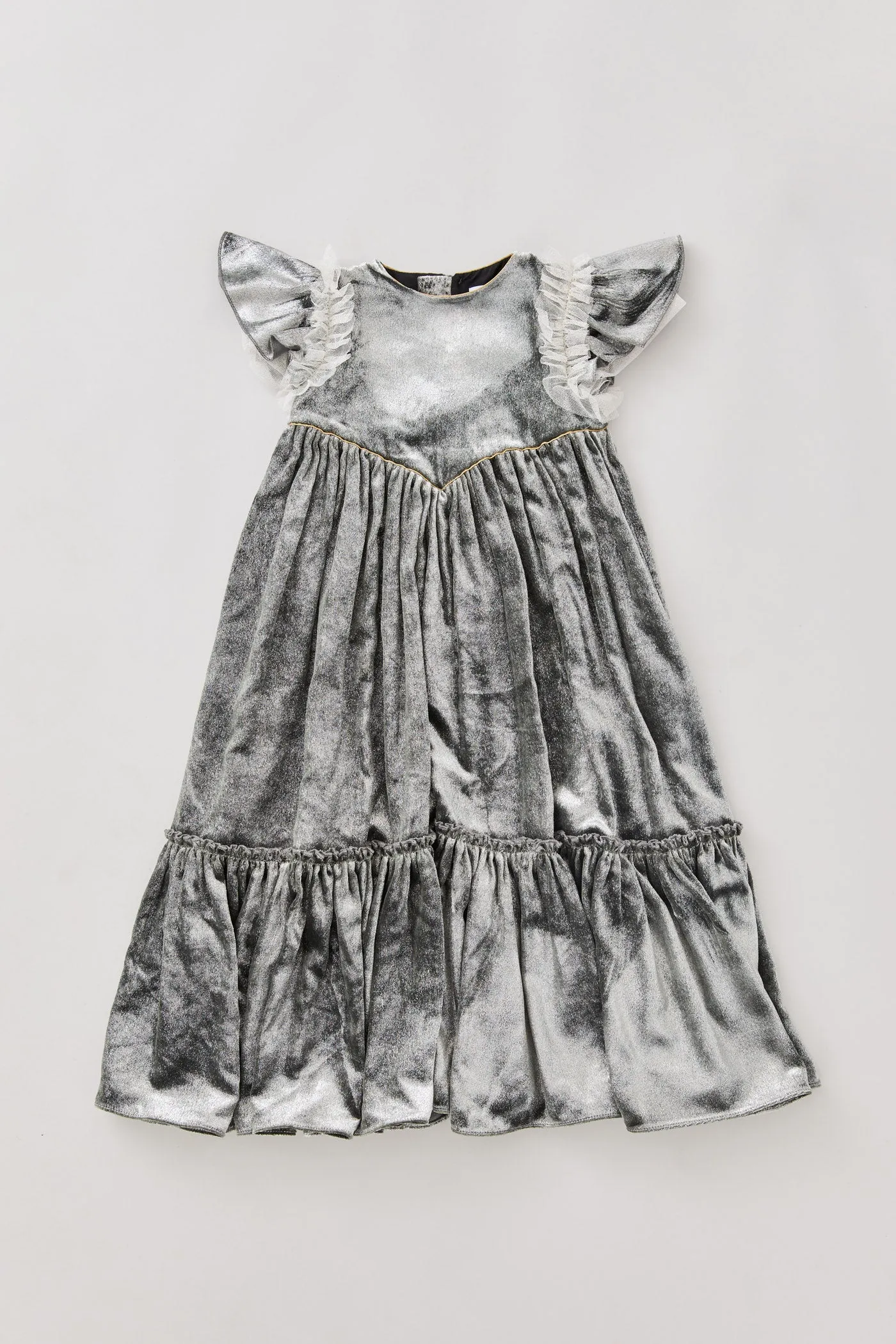 Cream Dress in Black & Silver - Occasional Party