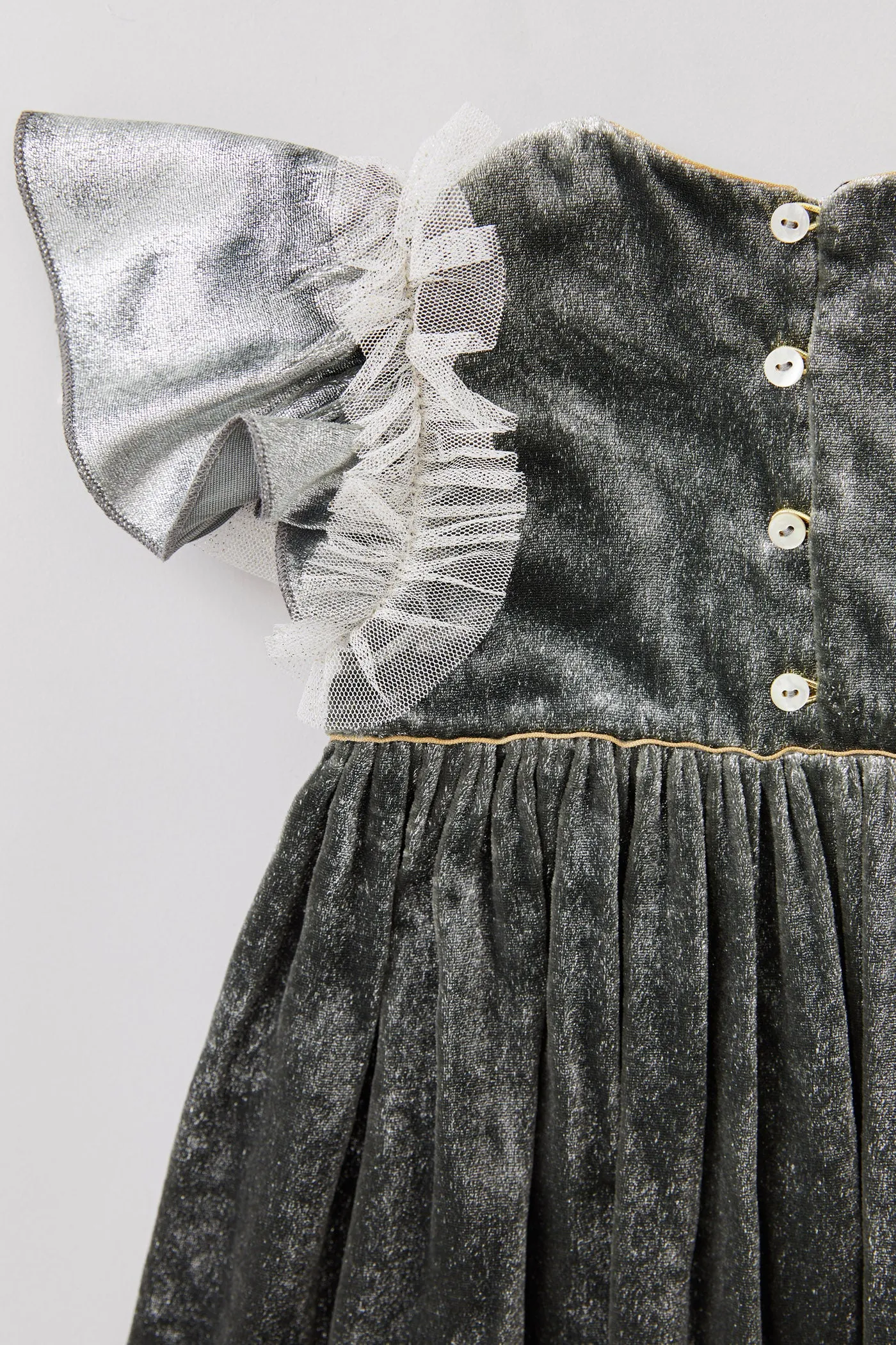 Cream Dress in Black & Silver - Occasional Party