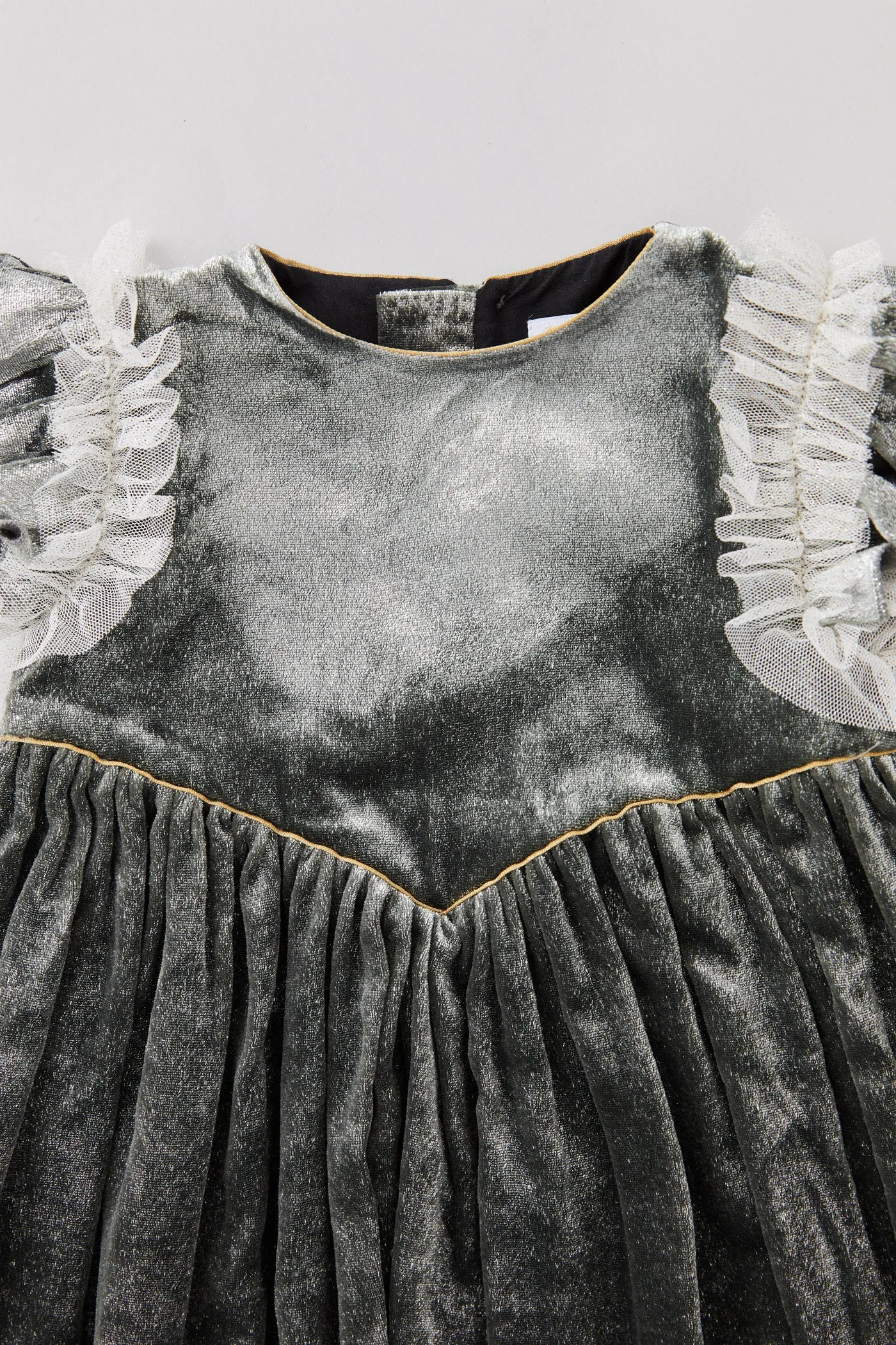 Cream Dress in Black & Silver - Occasional Party