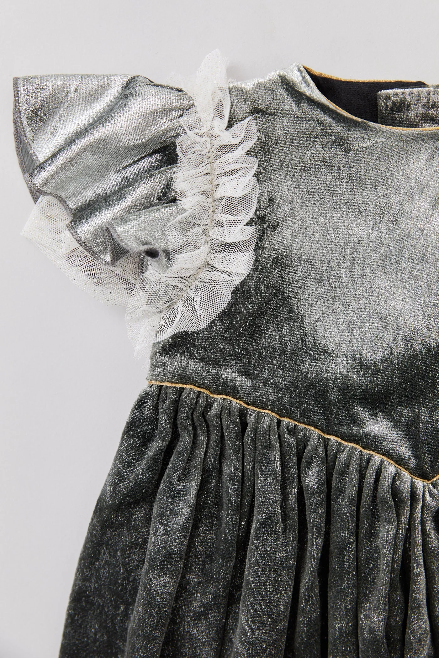 Cream Dress in Black & Silver - Occasional Party