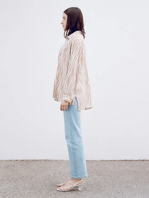 Crop Straight Jeans - Light Blue