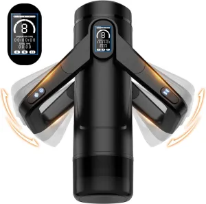 CyberSkin The Wing - Thrusting Auto Masturbator with Heater - Black