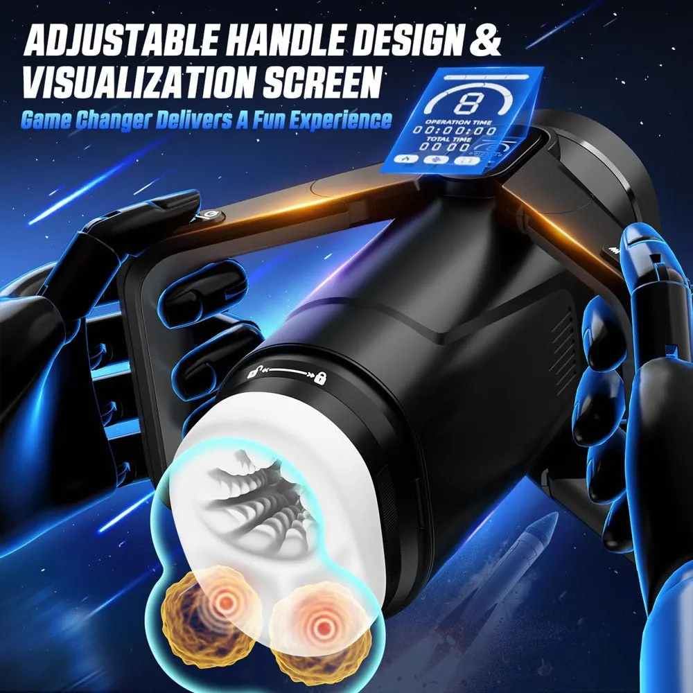 CyberSkin The Wing - Thrusting Auto Masturbator with Heater - Black