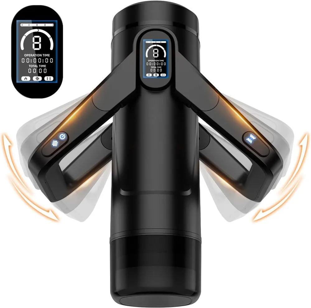 CyberSkin The Wing - Thrusting Auto Masturbator with Heater - Black