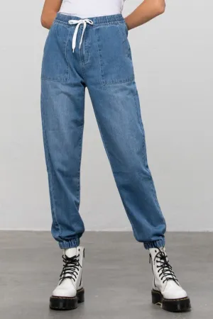 Denim Jogger Pants